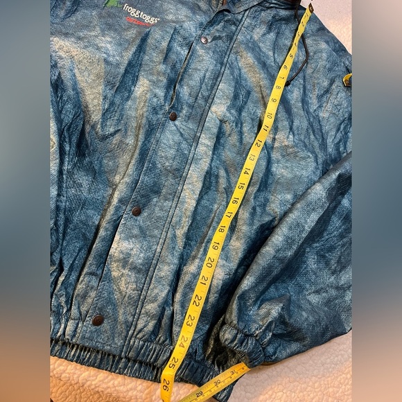 Frogg Toggs Hooded Rain Jacket Blue Small - Picture 5 of 7